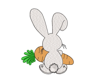 Easter bunny with carrot embroidery designs , Happy Easter design, holiday embroidery designs, , 4 sizes. Embroidery/Applique DESIGNS ArtEMByNatalia 
