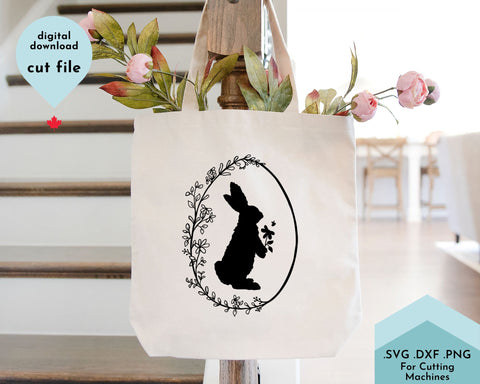 Easter Bunny Wreath Cut File SVG Lettershapes 