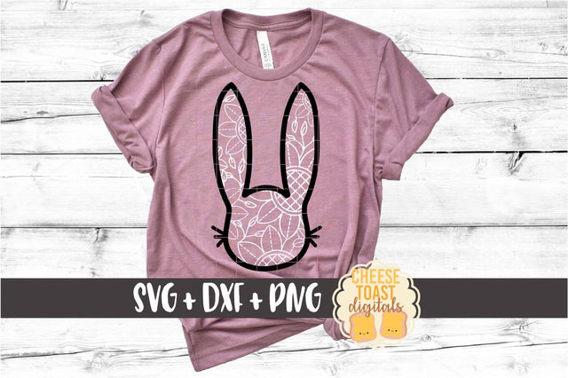 Easter Bunny Zentangle - Lace Mandala SVG PNG DXF Cut Files SVG Cheese Toast Digitals 