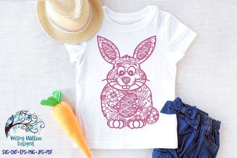 Easter Bunny Zentangle SVG SVG Wispy Willow Designs 