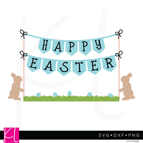 Easter Bunting with Bunnies SVG Kelly Lollar Designs 