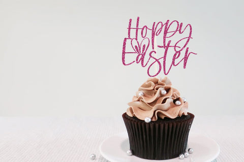 Easter Cake Topper SVG - Hoppy Easter SVG Sublimation Pickled Thistle Creative 