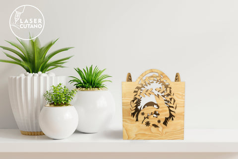 Easter Candle Holder, Easter Lantern, Wooden Easter Decoration SVG LaserCutano 