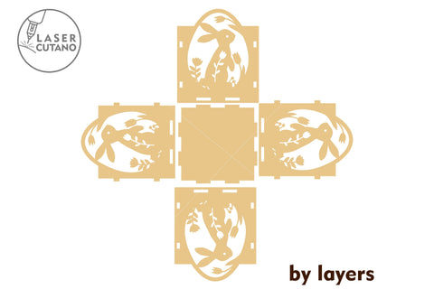 Easter Candle Holder, Easter Lantern, Wooden Easter Decoration SVG LaserCutano 