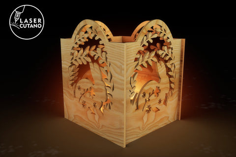 Easter Candle Holder, Easter Lantern, Wooden Easter Decoration SVG LaserCutano 