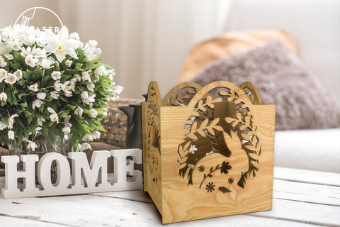 Easter Candle Holder, Easter Lantern, Wooden Easter Decoration SVG LaserCutano 