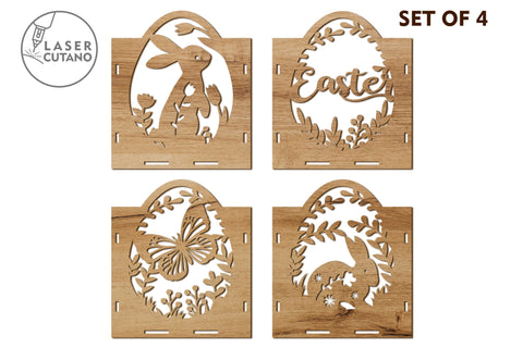 Easter Candle Holder, Easter Lantern, Wooden Easter Decoration SVG LaserCutano 