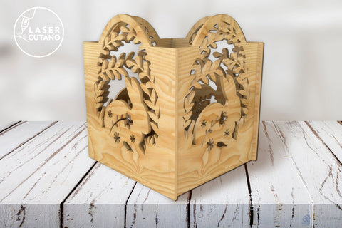 Easter Candle Holder, Easter Lantern, Wooden Easter Decoration SVG LaserCutano 