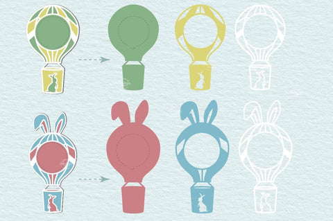 Easter Candy Dome Holder SVG| Easter bunny balloon candy holders SVG| Bunny treat holder| Treat box SVG Createya Design 