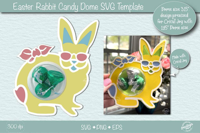 Easter Candy Dome Holder SVG| Easter bunny candy holder SVG| Bunny treat holder| Treat box SVG Createya Design 