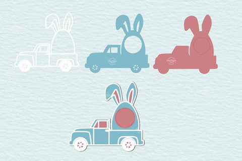 Easter Candy Dome Holder SVG| Easter truck candy holder SVG| Bunny treat holder| Treat box SVG Createya Design 