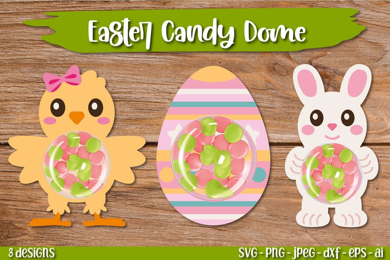Easter Candy Dome Ornaments |Easter SVG bundle SVG TatiStudio 
