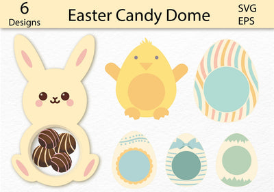 Easter Candy Dome SVG Bundle 3D Paper ElenDesigns 