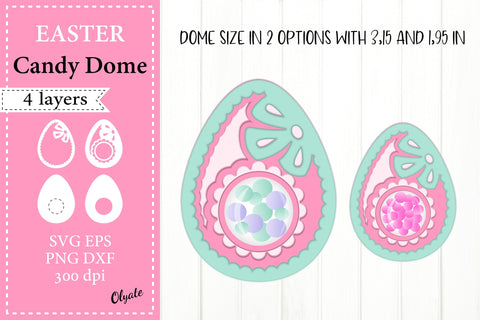 Easter Candy Dome SVG. Easter Egg Holder SVG. SVG Olga Terlyanskaya 