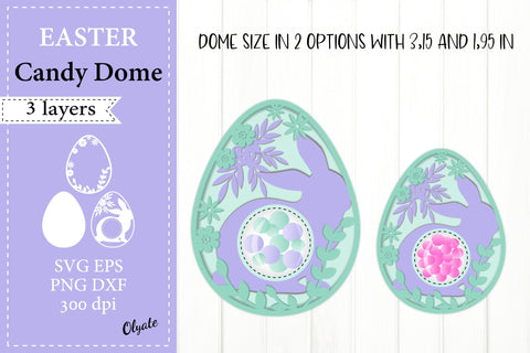 Easter Candy Dome SVG. Egg Holder SVG. Bunny Candy Dome SVG Olga Terlyanskaya 