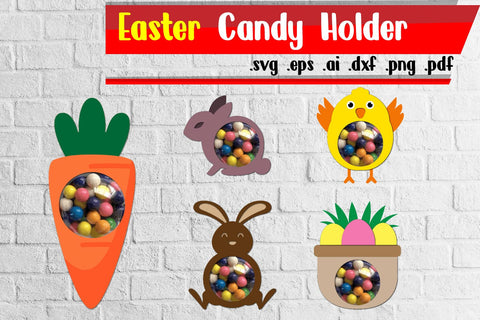 Easter Candy Holders Bundle - svg dxf eps ai png pdf 3D Paper zafrans studio 