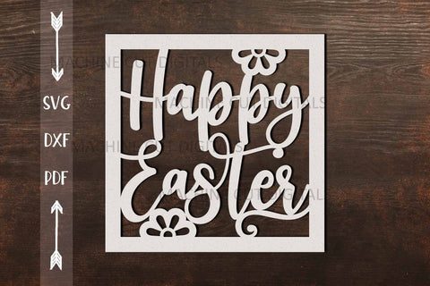 Easter card svg, Cricut Easter card svg, Happy Easter card, svg papercut svg, cut out svg, laser cut svg, Easter stencil svg, commercial svg SVG kartcreationii 
