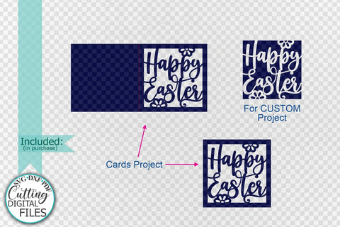 Easter card svg, Cricut Easter card svg, Happy Easter card, svg papercut svg, cut out svg, laser cut svg, Easter stencil svg, commercial svg SVG kartcreationii 