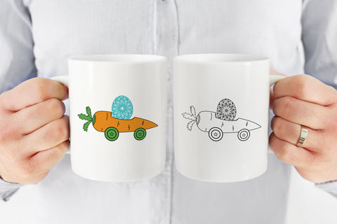 Easter Carrot Car with Egg SVG, Easter SVG, Easter Egg, Easter Carrot SVG SmmrDesign 