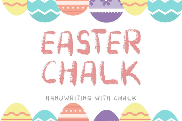 Easter Chalk Font Prasetya Letter 