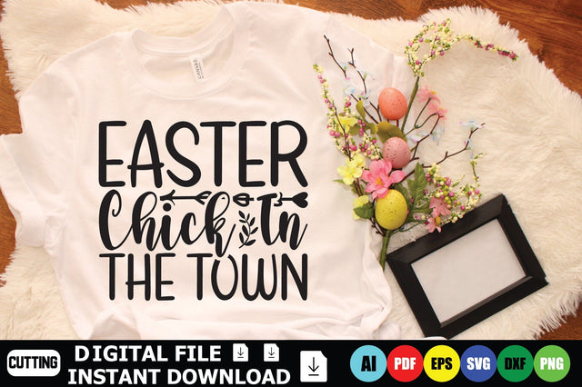 Easter Chick In The Town SVG Shahin alam 