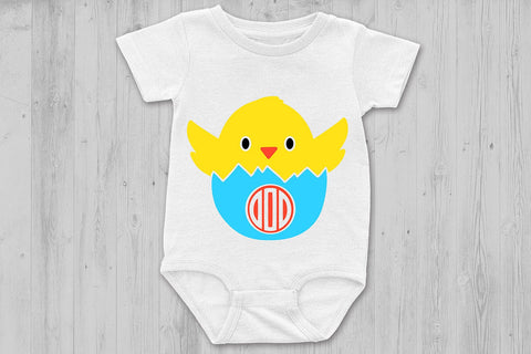 Easter Chick Monogram| Easter Monogram SVG Cutting Files. SVG CosmosFineArt 