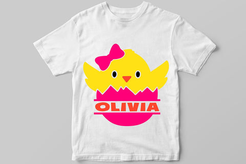 Easter Chick Monogram| Easter Monogram SVG Cutting Files. SVG CosmosFineArt 