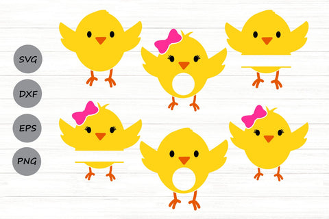 Easter Chick Monogram| Easter Monogram SVG Cutting Files. SVG CosmosFineArt 