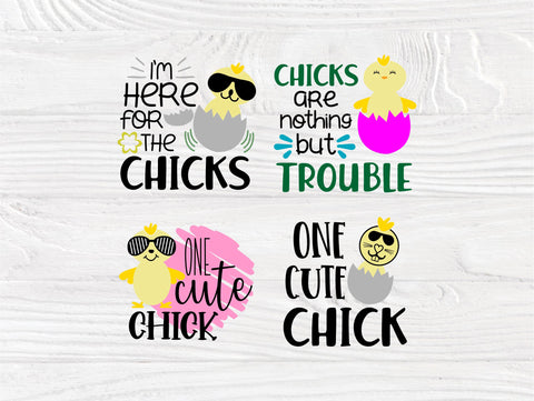 Easter Chick SVG Bundle Funny Kids Easter Signs SVG TonisArtStudio 