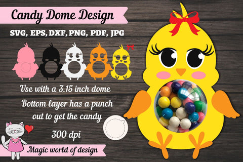 Easter Chicken candy dome svg, 3d svg cut file SVG Magic world of design 