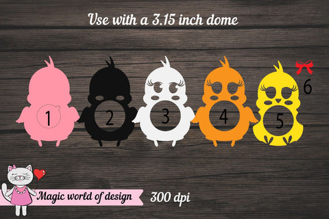 Easter Chicken candy dome svg, 3d svg cut file SVG Magic world of design 