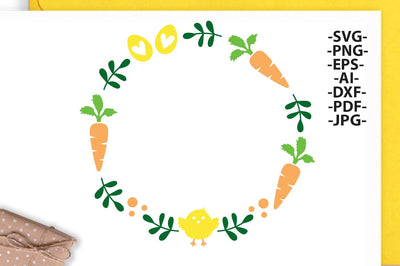 Easter Chicken Svg, Easter Bunny, Rabbit Ears, Carrots, Wreath Svg, Easter Clipart, Cricut Silhouette, Svg Cutting File SVG 1uniqueminute 