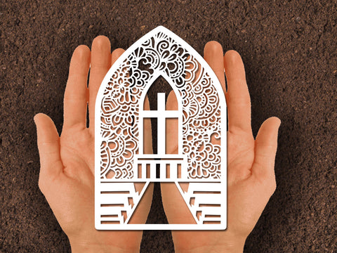 Easter Christianity Church Paper cat Card SVG Johan Ru designs 