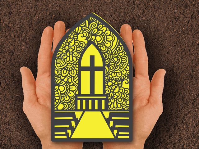 Easter Christianity Church Paper cat Card SVG Johan Ru designs 