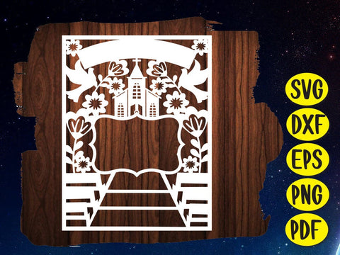 Easter Christianity Church Paper cat Card SVG Johan Ru designs 