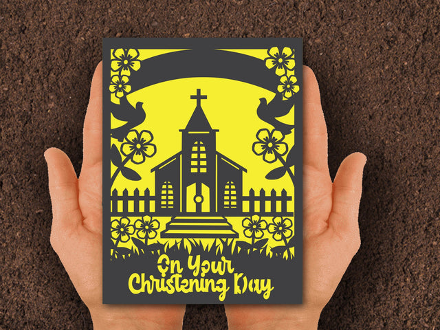 Easter Christianity Church Paper cat Card SVG Johan Ru designs 