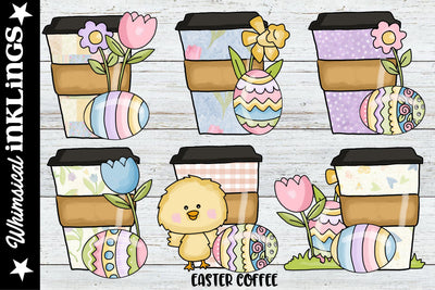 Easter Coffee Sublimation Clipart Sublimation Whimsical Inklings 