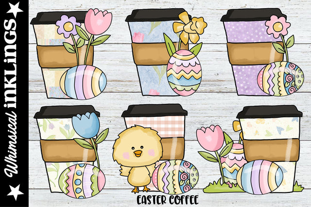 Easter Coffee Sublimation Clipart Sublimation Whimsical Inklings 