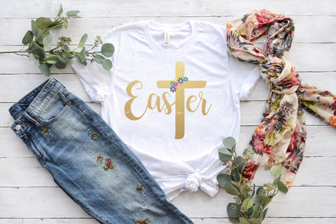 Easter Cross SVG, religious Easter shirt for her SVG Maggie Do Design 