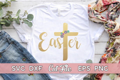 Easter Cross SVG, religious Easter shirt for her SVG Maggie Do Design 