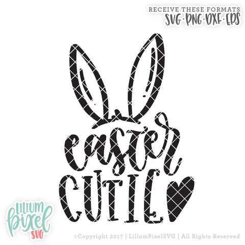 Easter Cutie With Bunny Ears SVG Lilium Pixel SVG 