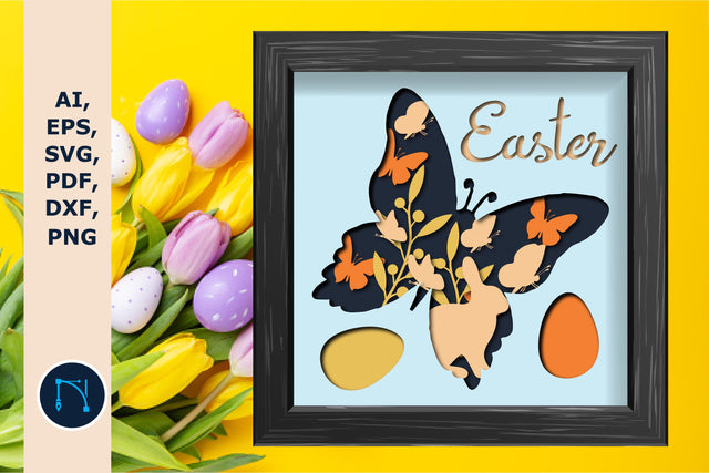 Easter Day butterfly Shadow Box SVG SVG MD JOYNAL ABDIN 