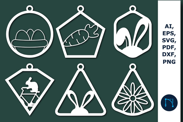 Easter Day Earring SVG Laser Cut Bundle SVG MD JOYNAL ABDIN 