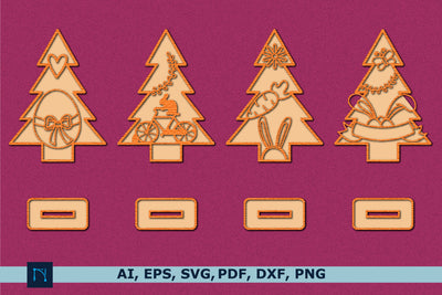 easter day Laser-cut Tree stand bundle SVG MD JOYNAL ABDIN 