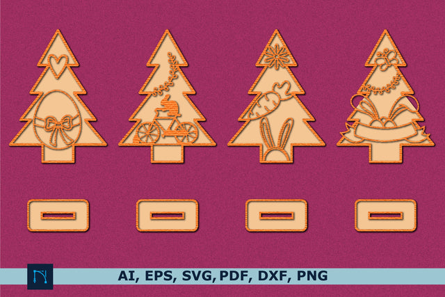 easter day Laser-cut Tree stand bundle SVG MD JOYNAL ABDIN 