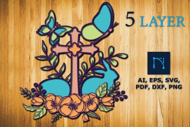 Easter Day layer illustration SVG SVG MD JOYNAL ABDIN 