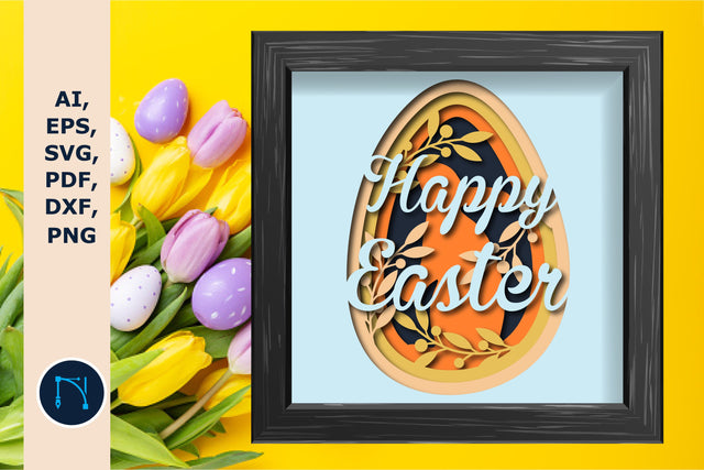 Easter Day Shadow/light Box layer SVG SVG MD JOYNAL ABDIN 