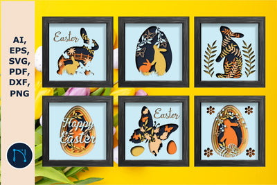Easter Day Shadow/light Box SVG bundle SVG MD JOYNAL ABDIN 