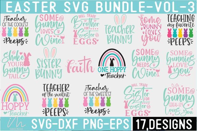 Easter day svg bundle, Easter teacher t shirt svg, Easter bundle vole 3 SVG Isabella Machell 
