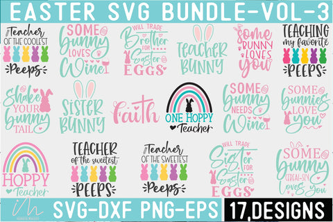 Easter day svg bundle, Easter teacher t shirt svg, Easter bundle vole 3 SVG Isabella Machell 